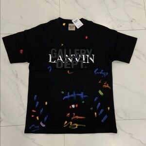 Gallery Dept LANVIN Painted Splatter Black T-Shirt Mens Sizes S, M, L